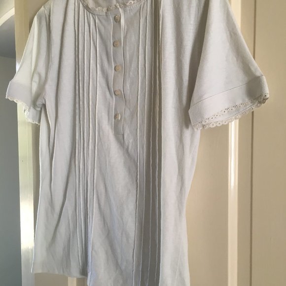 David Smith Short Sleeve Top Women Size S Oatmeal - Picture 2 of 7